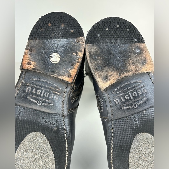 BED STU ANNETTE MOTO COMBAT DISTRESSED MID CALF LEATHER BOOTS SIZE 7 - Picture 5 of 10